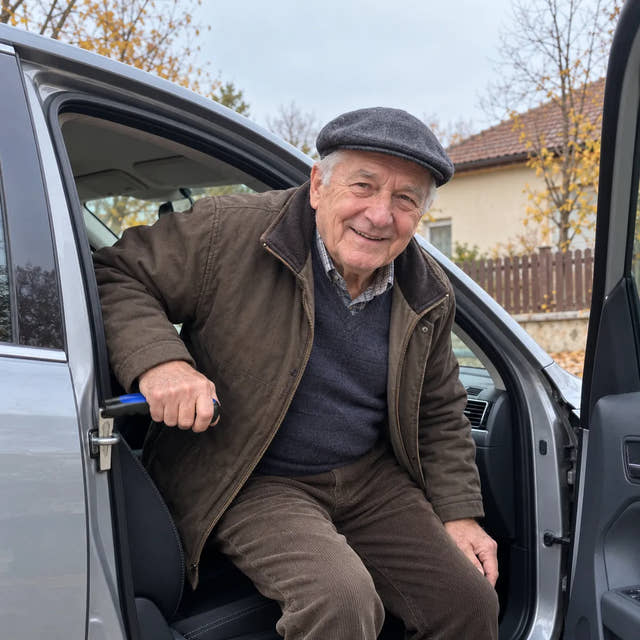 Régen megvárta, hogy kinyissák neki az ajtót. Most mosolyog.